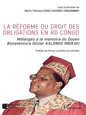cover image of La réforme du droit des obligations en RD Congo